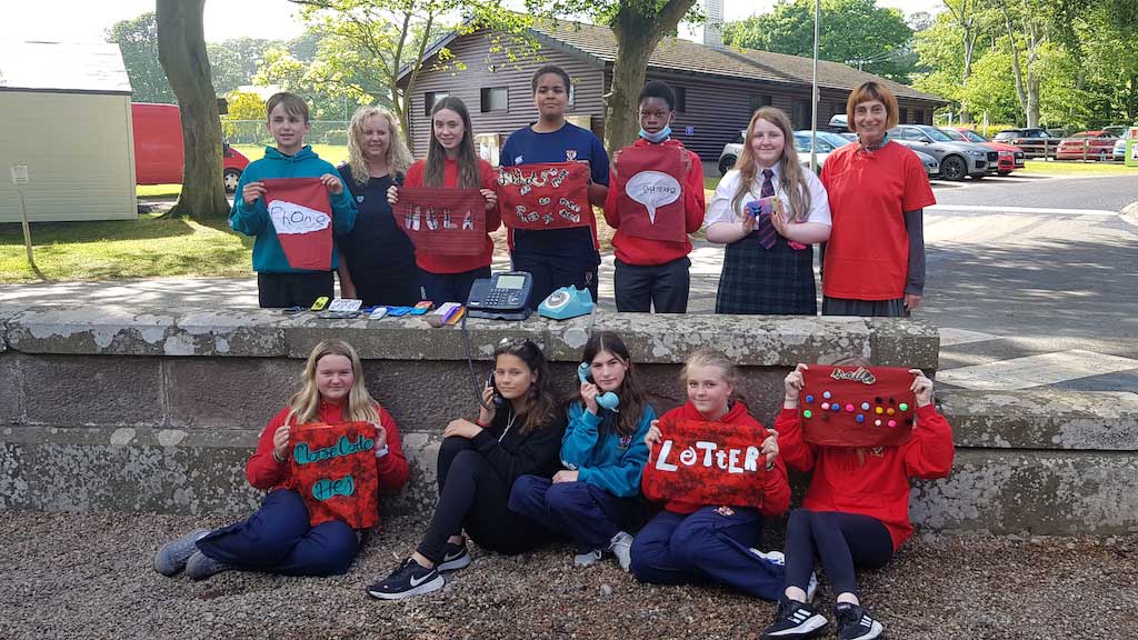 Lathallan pupils art project with Lada WIlson as part of BT's Adopt a Kiosk scheme