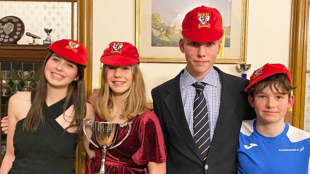 Lathallan School Annual Sports Dinner 2022 red cap winners