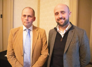 Ross Campbell with headmaster Richard Toley at Lathallan Sports Dinner 2022