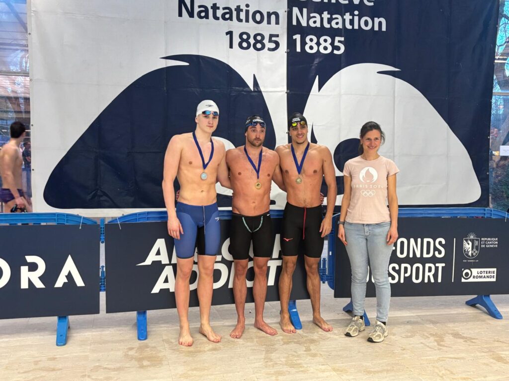 Dean on the 50m Butterfly Podium